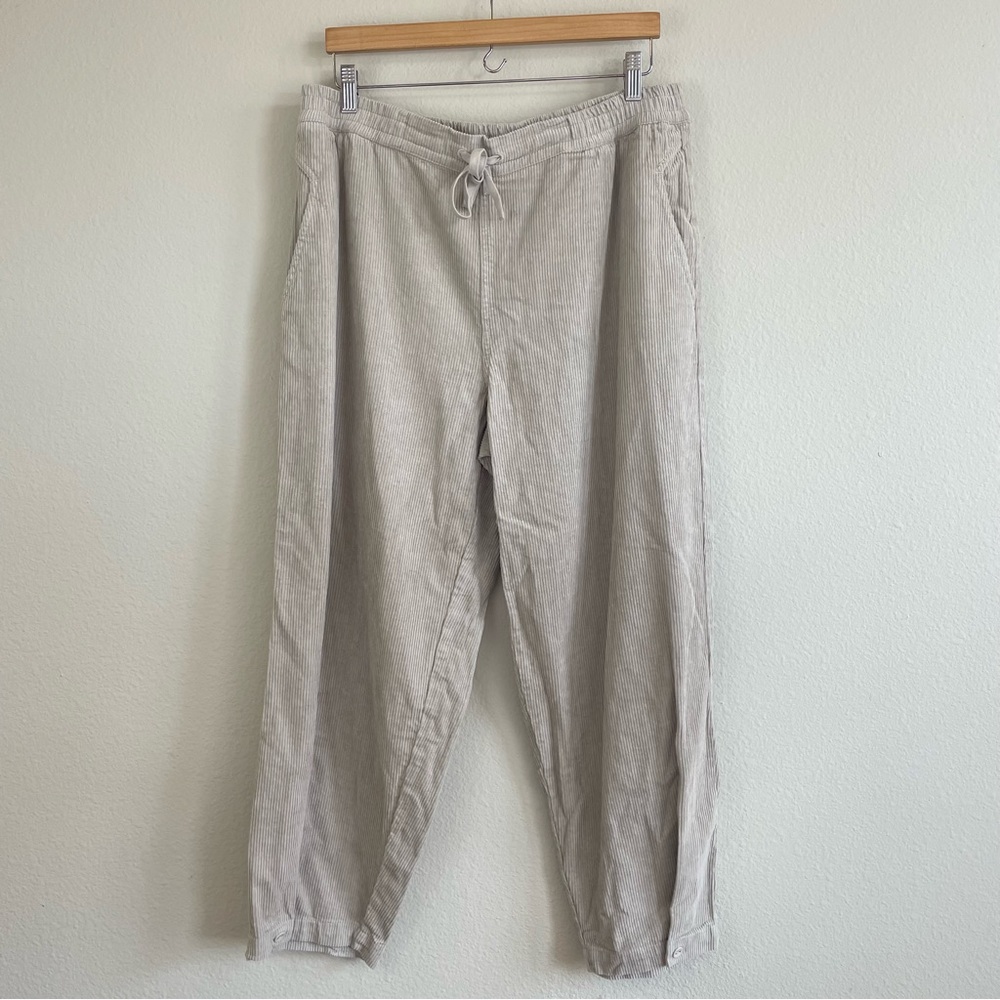 NWT‎ Poetry Natural Corduroy Drawstring Tapered Pants Size 12